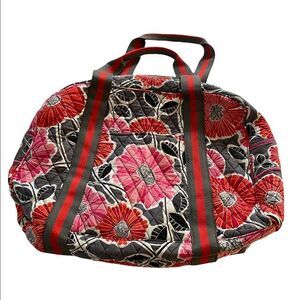 Vera Bradley Cherry Blooms Print Red/Black Overnight Bag